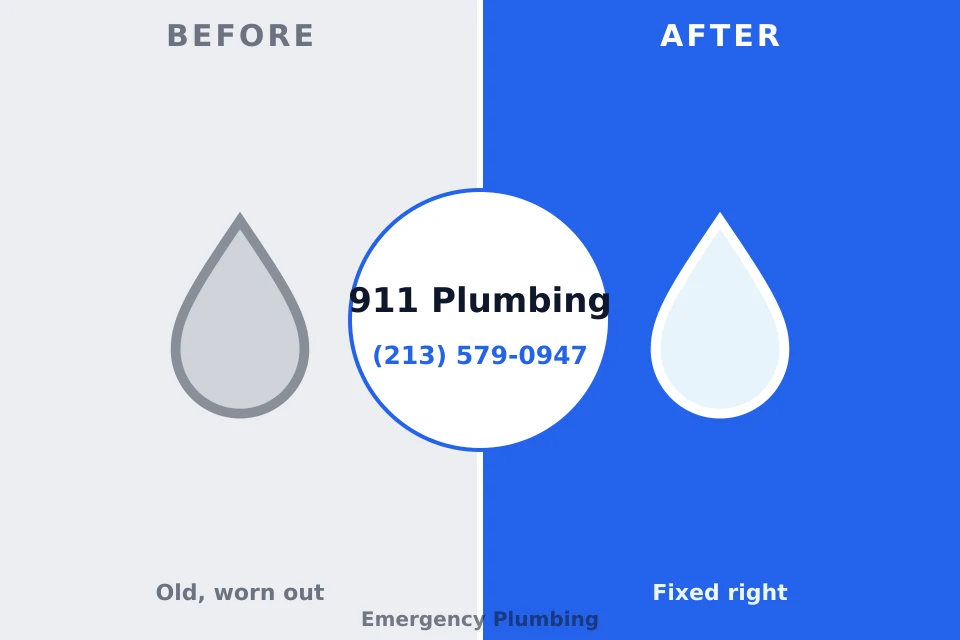 Before and after: plumbing repair Cross Lanes, WV